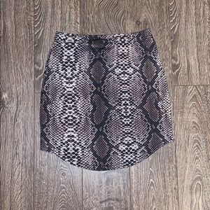 Snake print skirt